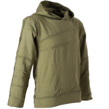 Vishes Sweater Hoodie Hoody Patchwork Pullover olive S