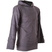 Vishes Sweater Hoodie Hoody Patchwork Pullover grau M