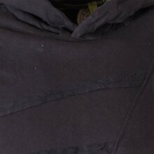 Vishes Sweater Hoodie Hoody Patchwork Pullover schwarz-grau L