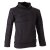 Vishes Sweater Hoodie Hoody Patchwork Pullover schwarz-grau L