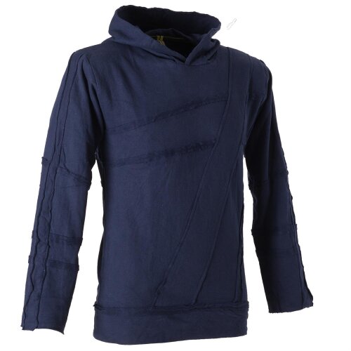 Vishes Sweater Hoodie Hoody Patchwork Pullover dunkelblau 2XL