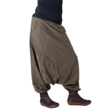 Vishes Fleece Hose Thermohose warm Lange Größe olive 40-44