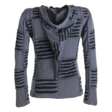 Vishes Goa Jacke Hoodie Zipfelkapuze Sweatjacke grau 34