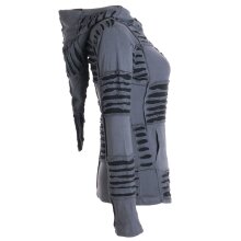 Vishes Goa Jacke Hoodie Zipfelkapuze Sweatjacke grau 42