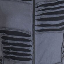 Vishes Goa Jacke Hoodie Zipfelkapuze Sweatjacke grau 46