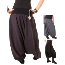 Vishes Haremshose aus Fleece Einheitsgröße/Lange Größe dunkelgrau 40-48
