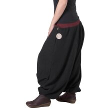 Vishes Haremshose aus Fleece Einheitsgröße/Lange Größe schwarzrot 44-50