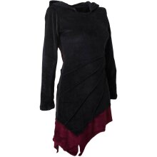 Vishes Kleid Samtkleid Elfenkleid Zipfelkapuze schwarz 40