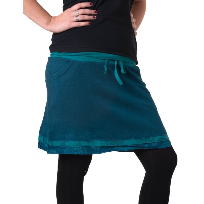 Handgefertigter Damen-Rock Aus Baumwolle Mit Mandala-Print – Nachhaltig, Mit Taschen (Gr. 36–48)