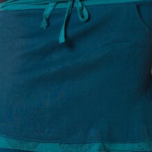 Vishes Kurzer Lagenlook Rock aus Baumwolle - mit Taschen zum Binden türkis 40