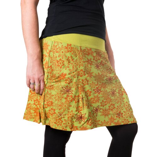 Vishes Mini Rock warmer Rock Winterrock bestickt bedruckt hellgrün 40