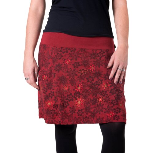 Vishes Mini Rock warmer Rock Winterrock bestickt bedruckt rot 38