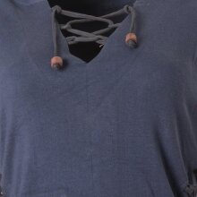 Vishes Elfenkleid mit Zipfelkapuze und Bändern zum Schnüren grau 44 (L)