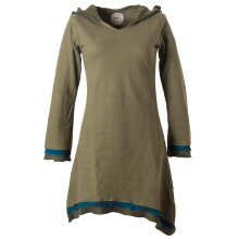 Vishes warmes Kleid Tunika Minikleid Zipfelkapuze Hoody...