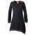 Vishes warmes Kleid Tunika Minikleid Zipfelkapuze Hoody Longshirt schwarz 42
