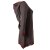 Vishes warmes Kleid Tunika Minikleid Zipfelkapuze Hoody Longshirt dunkelbraun 40