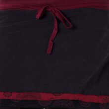 Vishes Fleece Mini Rock warm Powärmer Lagenlook schwarzrot 42-44