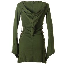 Vishes Elfenkleid mit Zipfelkapuze und Bändern zum Schnüren olive 46 (XL)