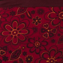 Vishes Warmer Fleece Rock mit aufgestickten Blumen rot 42