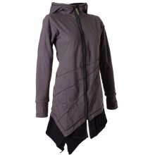Vishes Jacke Zipfelkapuze Larp Mantel grau-schwarz 42-44