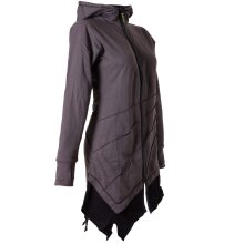 Vishes Jacke Zipfelkapuze Larp Mantel grau-schwarz 42-44