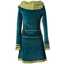 Vishes warmes Kleid Tunika Minikleid Samtshirt Hoody...
