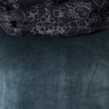 Vishes warmes Kleid Tunika Minikleid Samtshirt Hoody Longshirt grau-grün 42