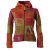 Vishes Jacke bestickt Patchwork Jacke Zipfelkapuze dunkelpink-olive 44