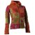 Vishes Jacke bestickt Patchwork Jacke Zipfelkapuze dunkelpink-olive 44