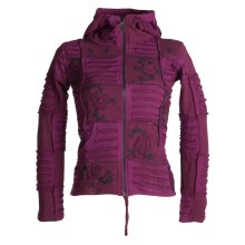 Vishes Jacke bestickt Patchwork Jacke Zipfelkapuze...