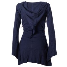 Vishes Elfenkleid mit Zipfelkapuze und Bändern zum Schnüren dunkelblau 48-50 (3XL)