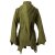 Vishes Patchwork Jacke FLeece Zipfelkapuze Hoodie olive 38