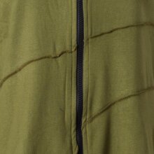 Vishes Patchwork Jacke FLeece Zipfelkapuze Hoodie olive 42-44