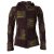 Vishes Goa Jacke Hoodie Zipfelkapuze Sweatjacke braun-olive 48