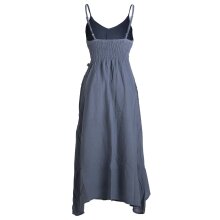 Vishes Lagenlook Kleid Träger grau mit Stickerei 40