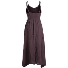 Vishes Lagenlook Kleid Träger braun mit Stickerei 36