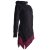 Vishes Jacke Zipfelkapuze Larp Mantel schwarz-rot 36