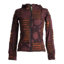 Vishes Patchworkjacke Damen Cutwork Bedruckt Kapuze...