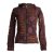 Vishes Patchworkjacke Damen Cutwork Bedruckt Kapuze Jersey Baumwolle