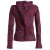 Vishes Jacke bedruckt Hippie Jacke Elfenjacke Zipfelkapuze dunkelrot 48
