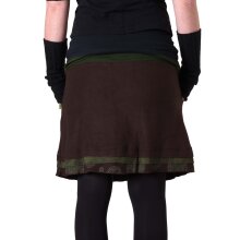 Vishes Fleece Mini Rock warm Powärmer Lagenlook braun 38