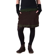 Vishes Fleece Mini Rock warm Powärmer Lagenlook braun 40