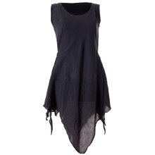 Vishes Zipfeliges Lagenlook Shirt Tunika aus handgewebter...