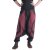 Vishes Haremshose Goa Hose Pluderhose Unisex Pumphose warm schwarz-rot 36