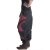 Vishes Haremshose Goa Hose Pluderhose Unisex Pumphose warm schwarz-rot 36