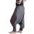 Vishes Haremshose Goa Hose Pluderhose Unisex Pumphose warm grau-rot 34