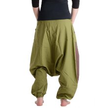 Vishes Haremshose Patchworkhose mit Druck und Stickereien...