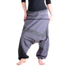 Vishes Haremshose Patchworkhose mit Druck und Stickereien...