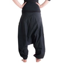 Vishes Haremshose Patchworkhose mit Druck und Stickereien schwarzrot 34/36