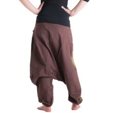Vishes Haremshose Patchworkhose mit Druck und Stickereien...